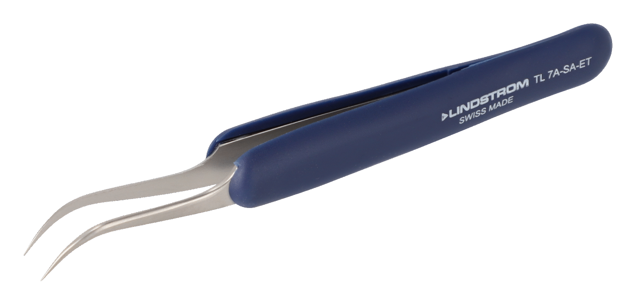 Stainless Steel ESD Safe Ergonomic Tweezers Style 7A with Curved and